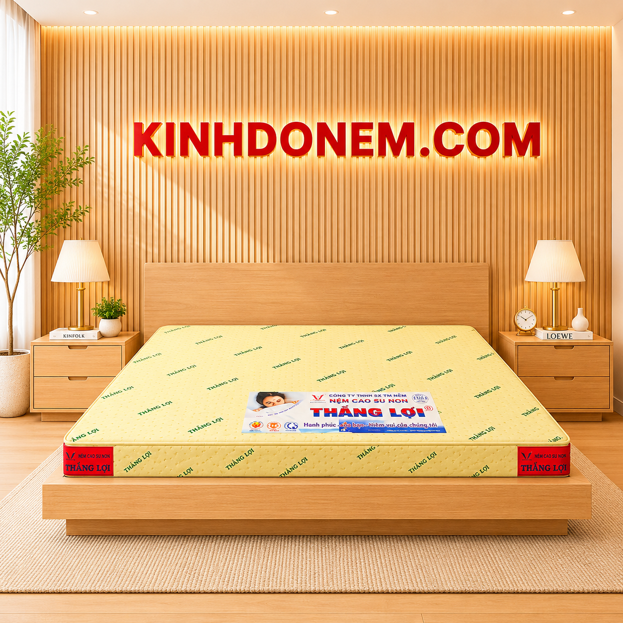 Nệm-cao-su-non-thắng-lợi-chính-hãng Nệm cao su non Thắng Lợi chính hãng đàn hồi êm ái, hỗ trợ giấc ngủ thoải mái