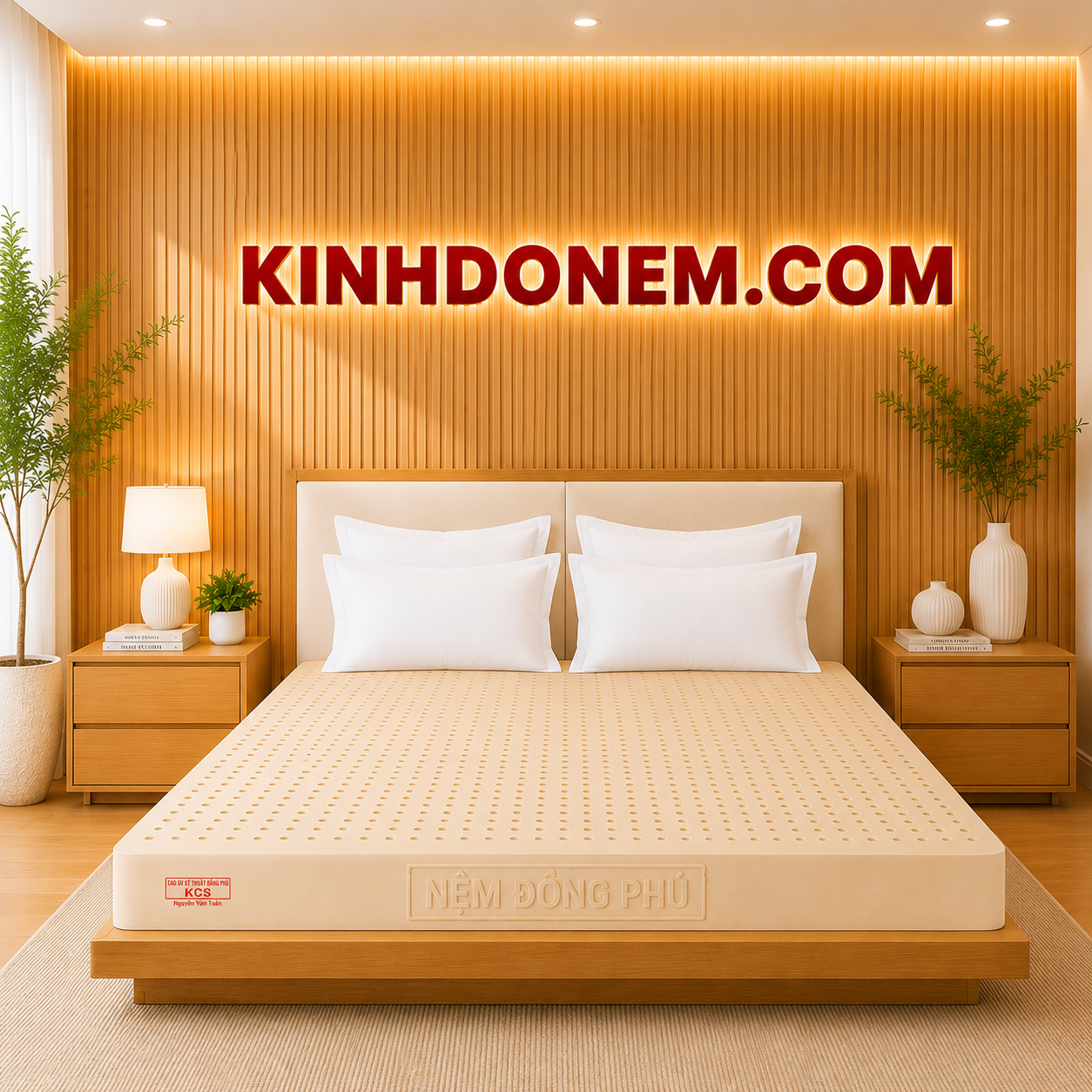 nệm-đồng-phú-cao-su-tự-nhiên Nệm cao su thiên nhiên Đồng Phú chính hãng đàn hồi tốt, thoáng khí và hỗ trợ giấc ngủ êm ái