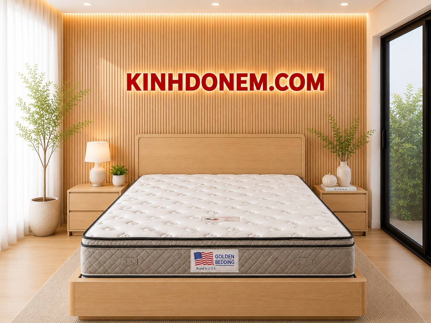 Nệm-lò-xo-túi-3-viền-việt-mỹ-30p Nệm - lò xo túi độc lập Viẹt Mỹ luôn là lựa chọn ưu tiên cho phòng ngủ hiện đại