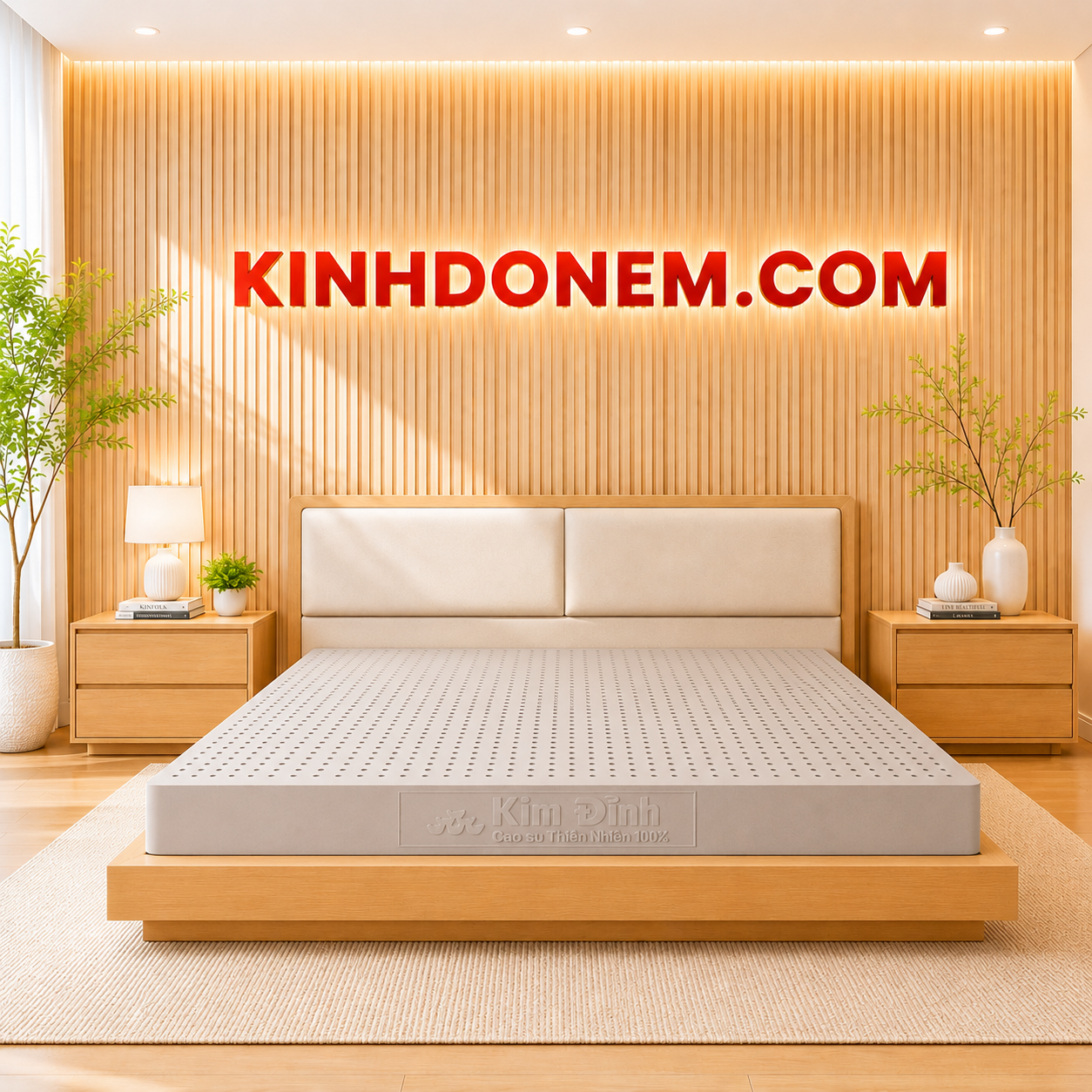 nệm-cao-su-thiên-nhiên-than-hoạt-tính-Kim-Đỉnh Nệm cao su thiên nhiên 100% Kim Đỉnh than hoạt tính cao cấp đàn hồi tốt thoáng khí và hỗ trợ giấc ngủ êm ái