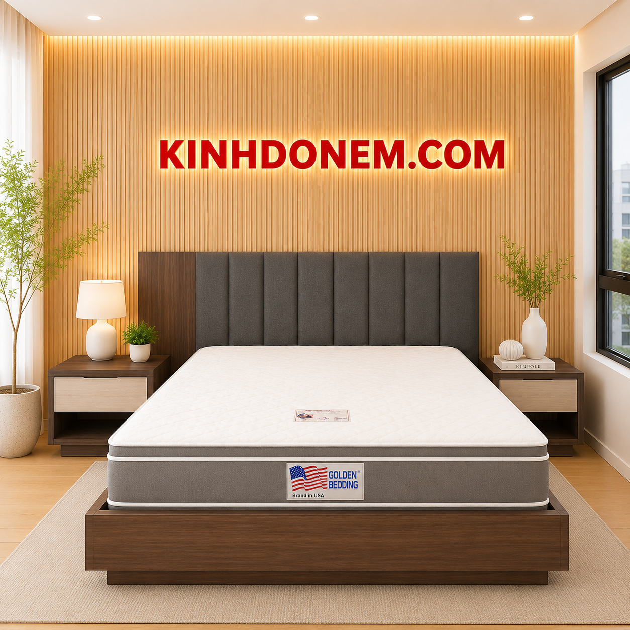 nệm-lò-xo-tui-4-viền-việt-mỹ Nệm lò xo túi Spring RUBY Việt Mỹ 4 viền cao cấp với thiết kế dày dặn sang trọng và khả năng nâng đỡ cơ thể tối ưu
