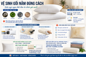 Làm gì để gối không bị dơ, cách vệ sinh gối nằm khi bị ố vàng